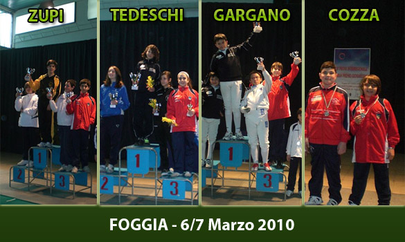 I podi dei nostri atleti a Foggia