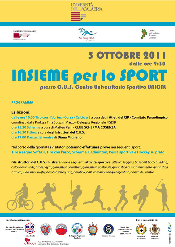 Programma Insieme per lo sport 5 ottobre