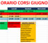 Nuovo orario dei corsi a Giugno